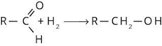reaksi reduksi aldehid menghasilkan alkohol primer