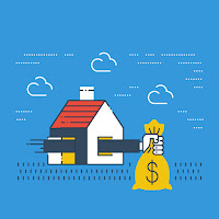 image of house with bag of money