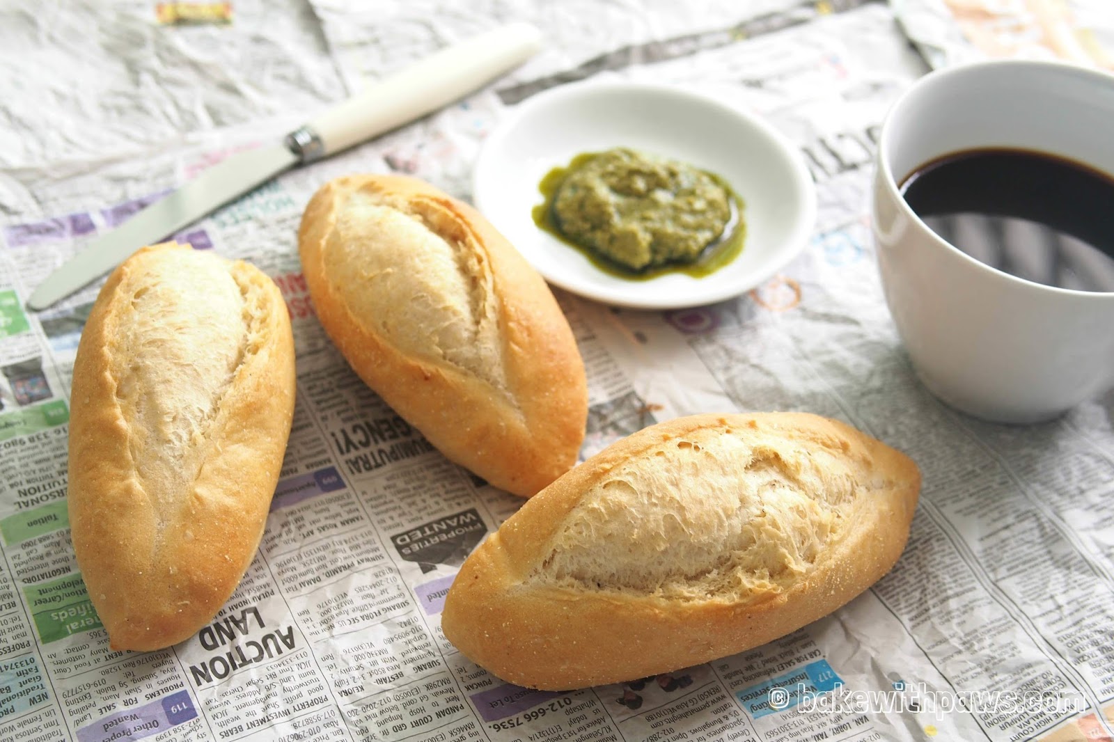 Vietnamese Baguette (Banh Mi) Sponge Dough Method BAKE WITH PAWS