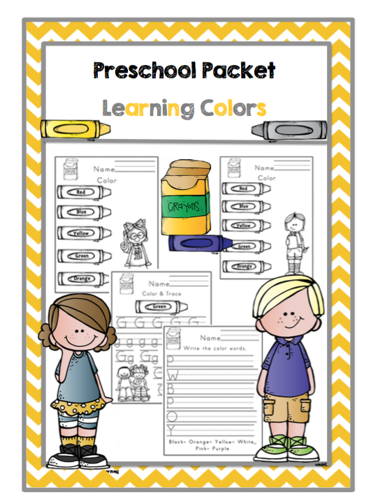 Preschool Packet "Learning Colors" ~ Preschool Printables