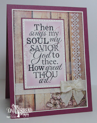 ODBD How Great Thou Art, ODBD Cherry Blossom, ODBD Rustic Beauty Paper Collection, ODBD Custom Double Stitched Rectangles Dies, Card Designer Angie Crockett