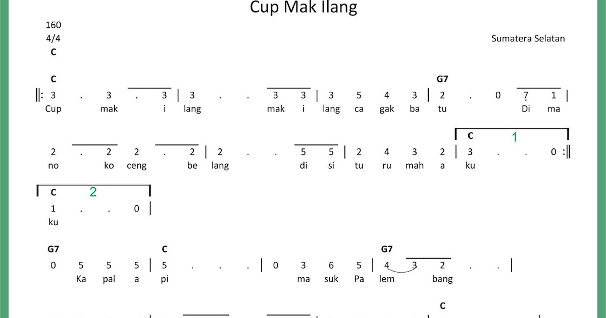 Lagu Daerah Sumatera Selatan Cuk Mak Ilang Lagu Daerah Sumatera Selatan Cuk Mak Ilang