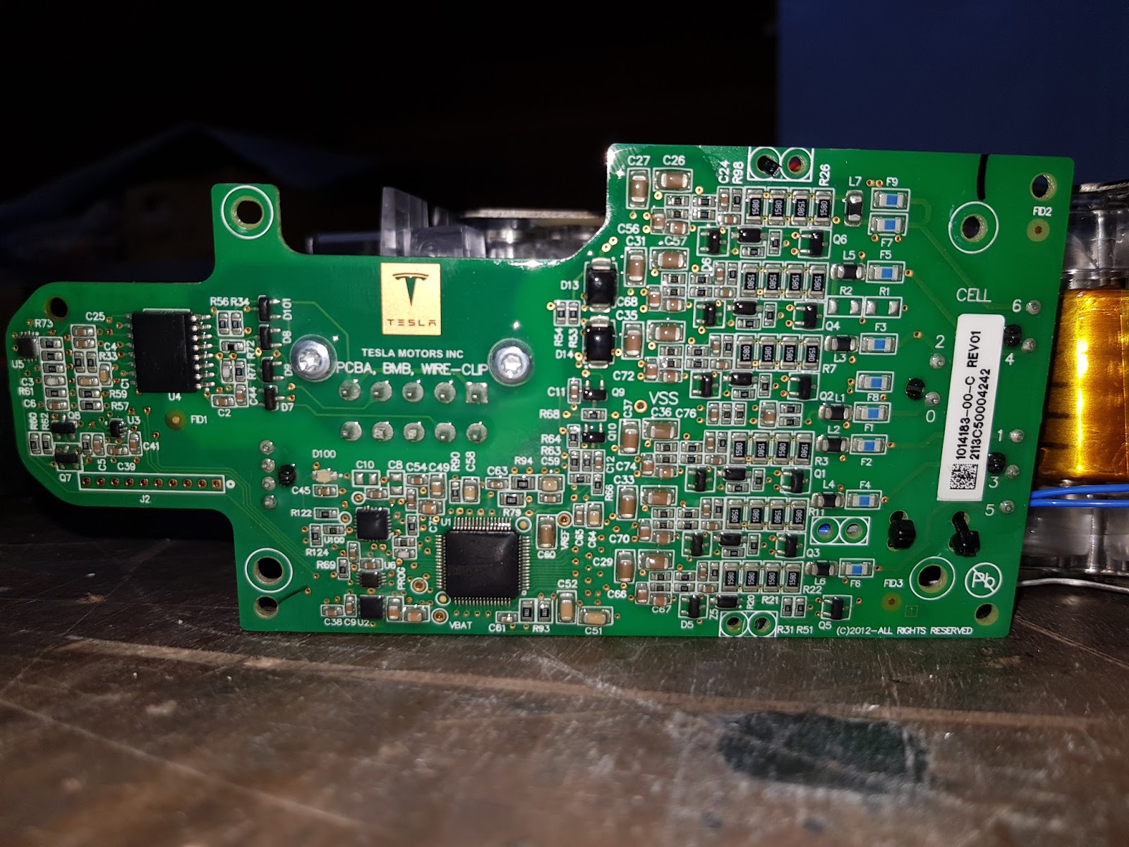 William's EV Bimmer 325i Tesla 5.3 kWh Battery Module Monitoring Board