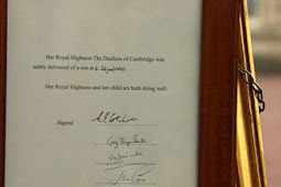 Royal Baby - Here's The Official Announcement Of The Birth Of Baby Kate Middleton