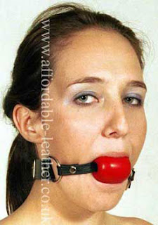 Red or Black Comfortable Soft Rubber Ball Gag