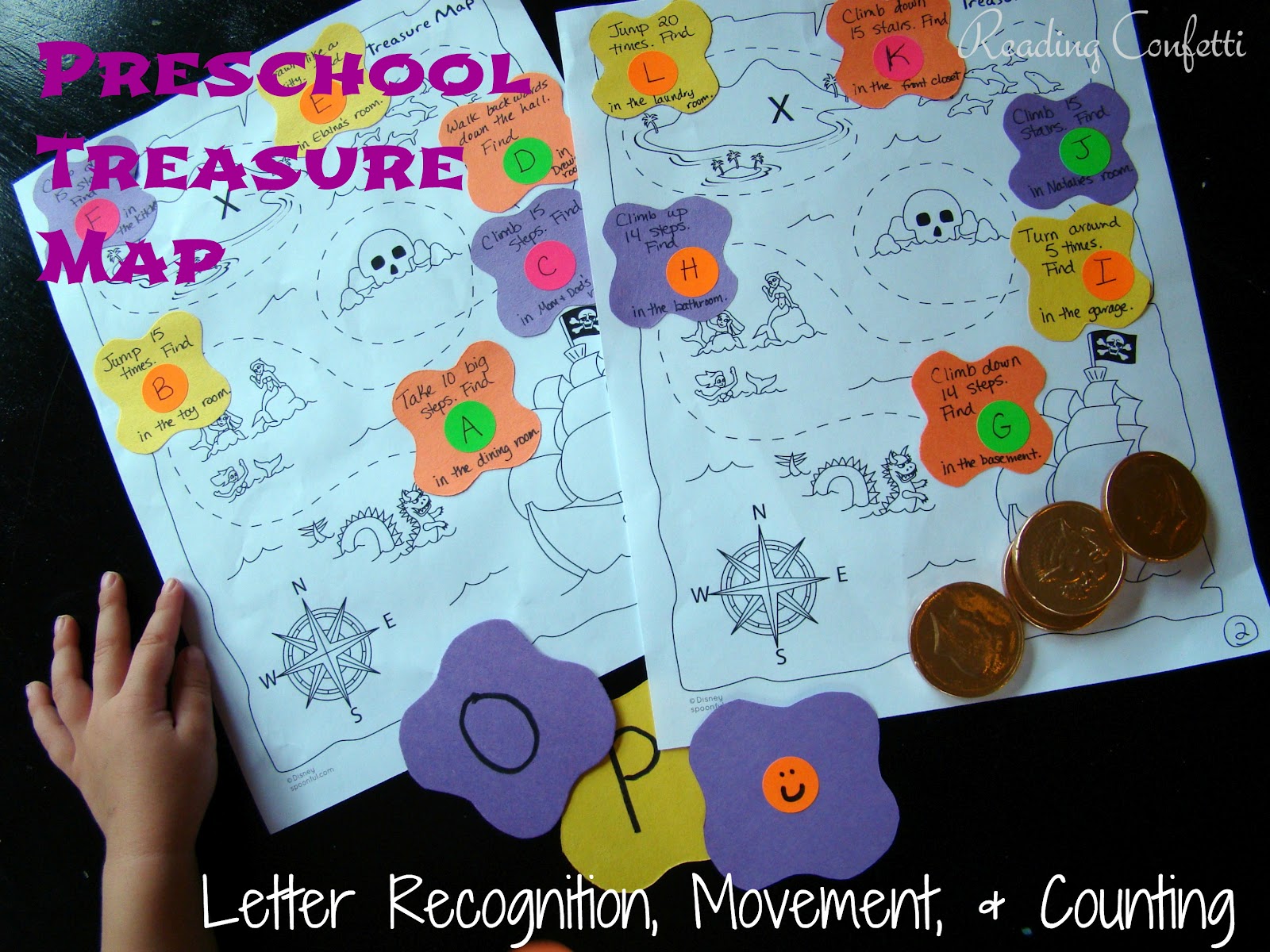 Preschool Treasure Maps ~ Reading Confetti