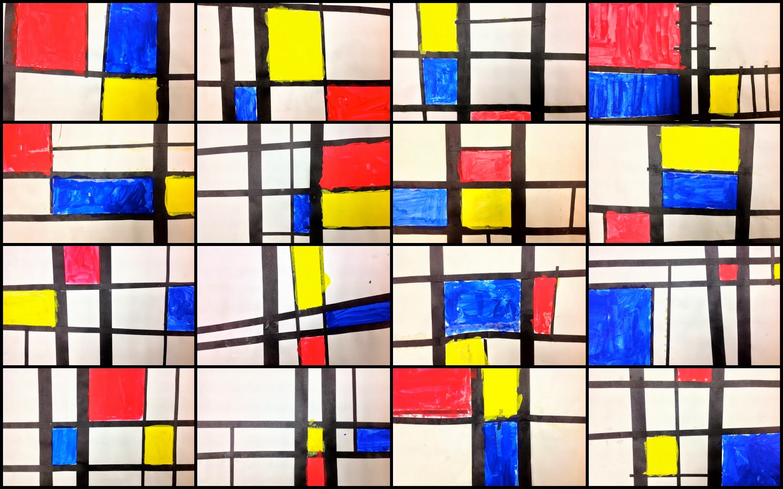 Mr. Schmidt's Art Class: Mondrian Compositions