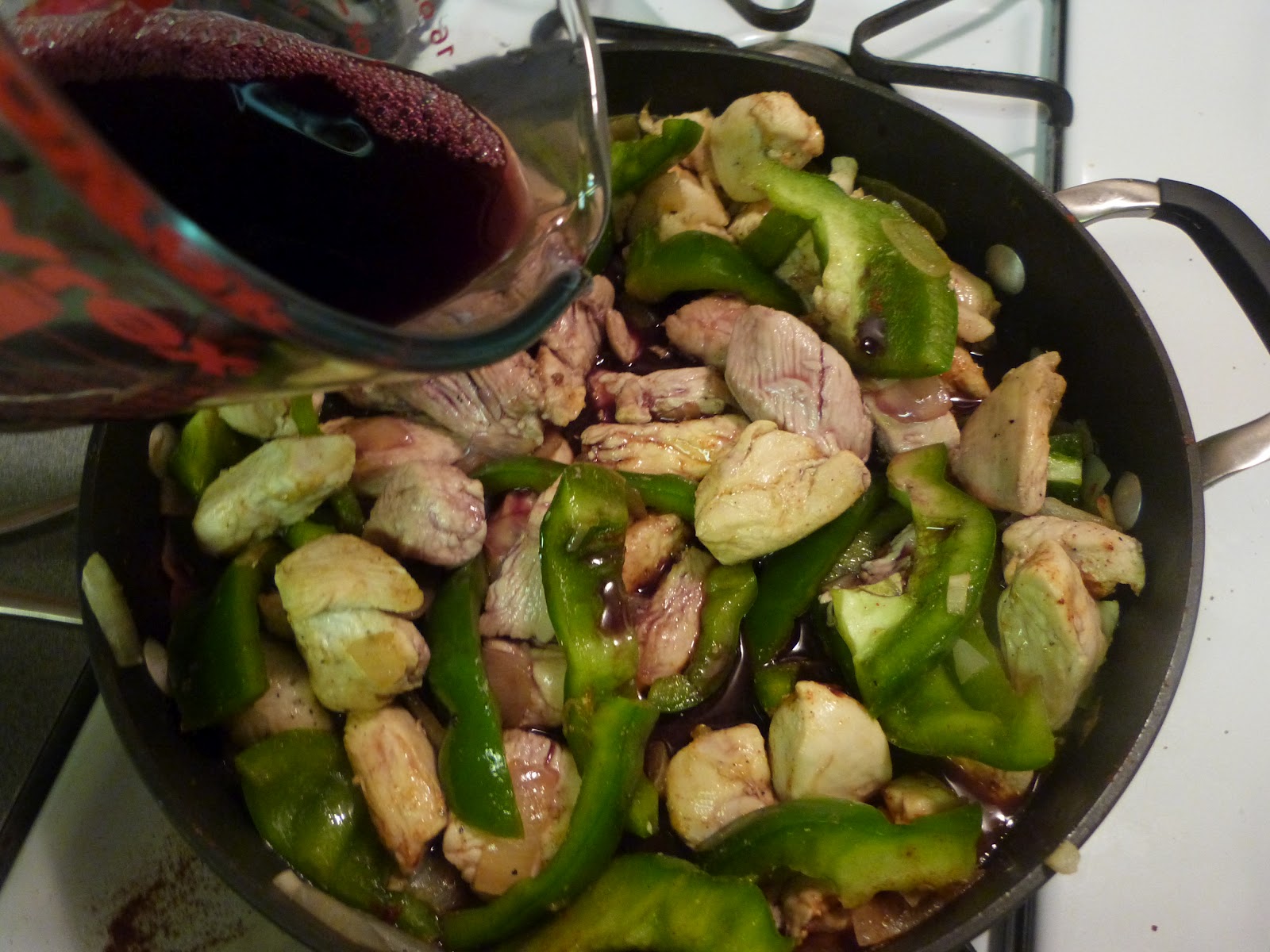 I Like to Cook. Sorry if You Don't. Red Wine Chicken Fajitas with Cilantro & Avocado