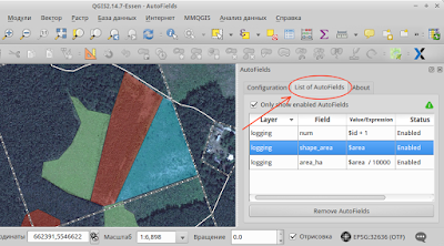 autofield qgis - List of AutoFields