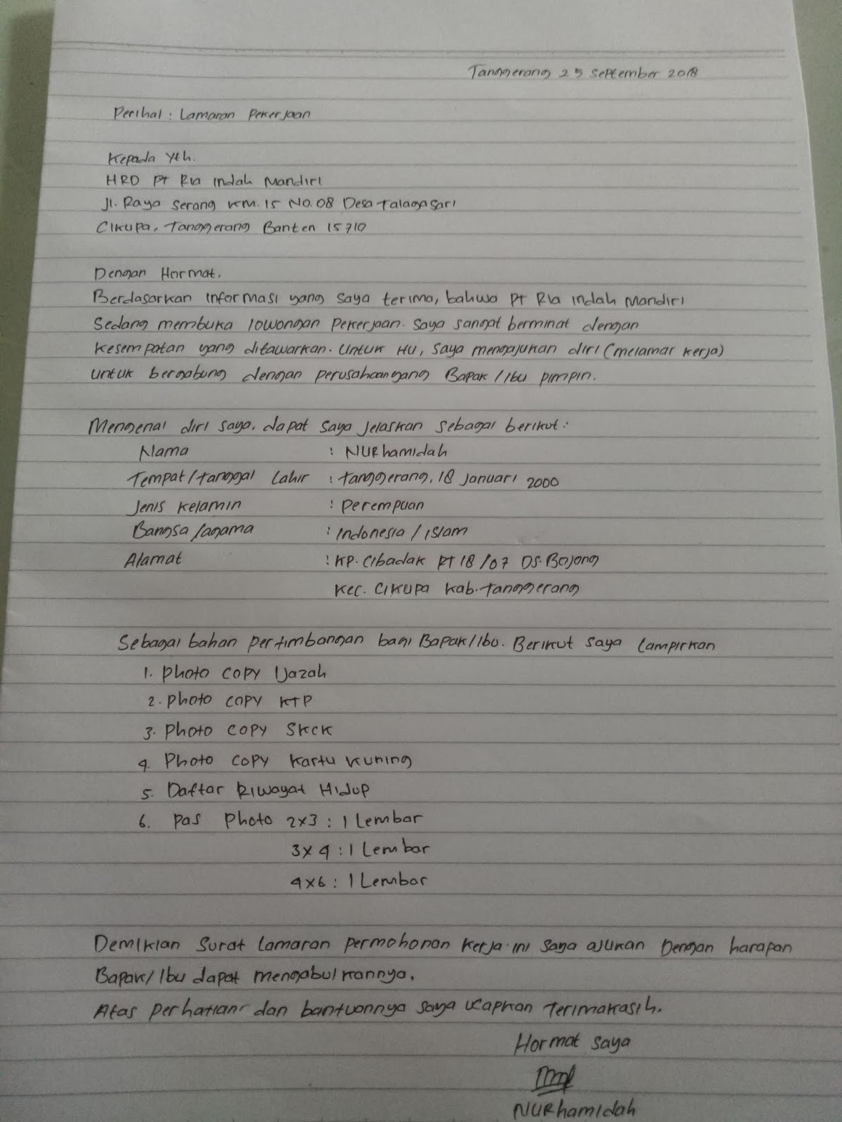 Pembelajaran September 2018