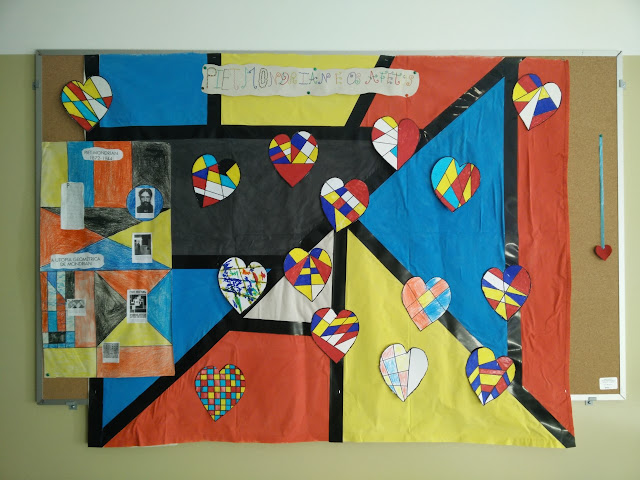 Trabalhos alusivos a Piet Mondrian e S. Valentim