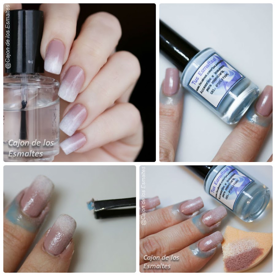 Paso a paso - Uñas ombré con barrera de latex