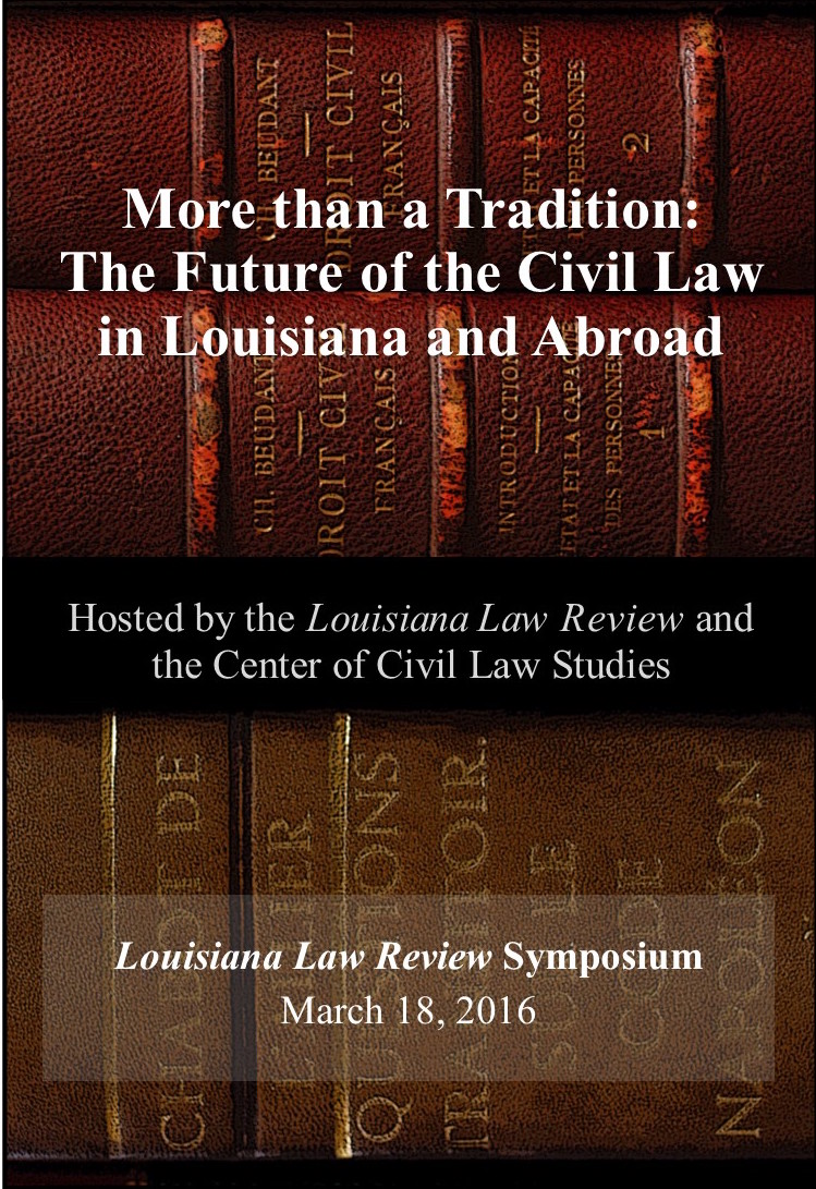 Juris Diversitas Louisiana Law Review Symposium on the Future of the
