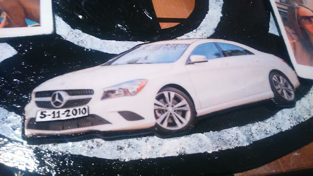 mercedes cla en relieve, cuadro con tus sueños, cuadro como tu quieras