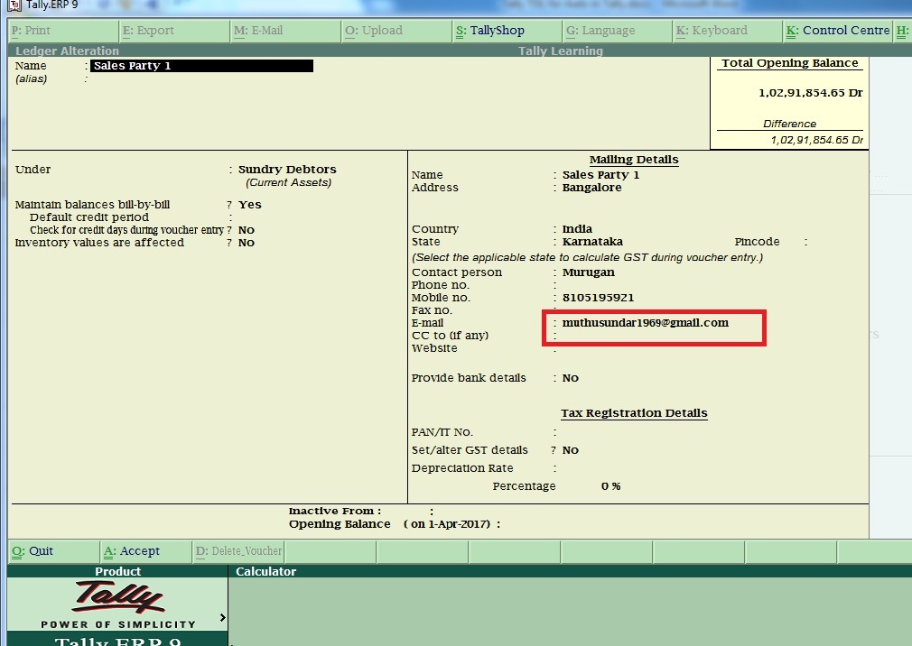 Free Tally TDL Free Tally Education Free TDL for Auto Email from