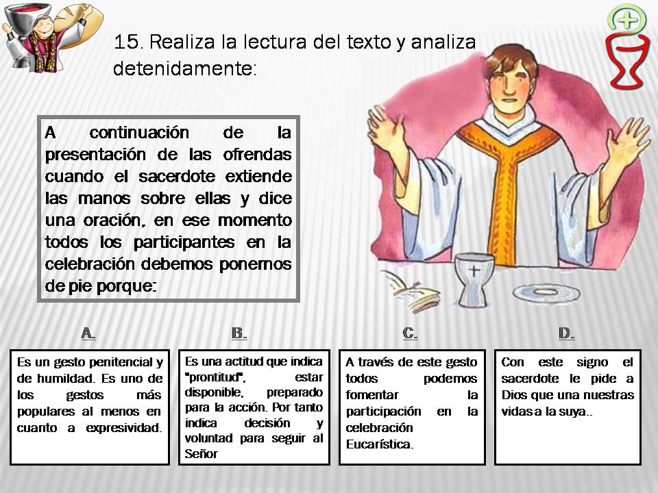 LA EUCARISTIA LA EUCARISTIA Y LAS PARTES DE UNA MISA
