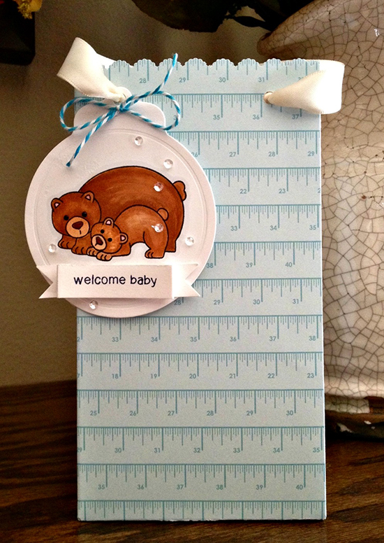 Bear Baby Tag by Jamie Greene for Newton's Nook Designs | Wild Child Stamp Set
