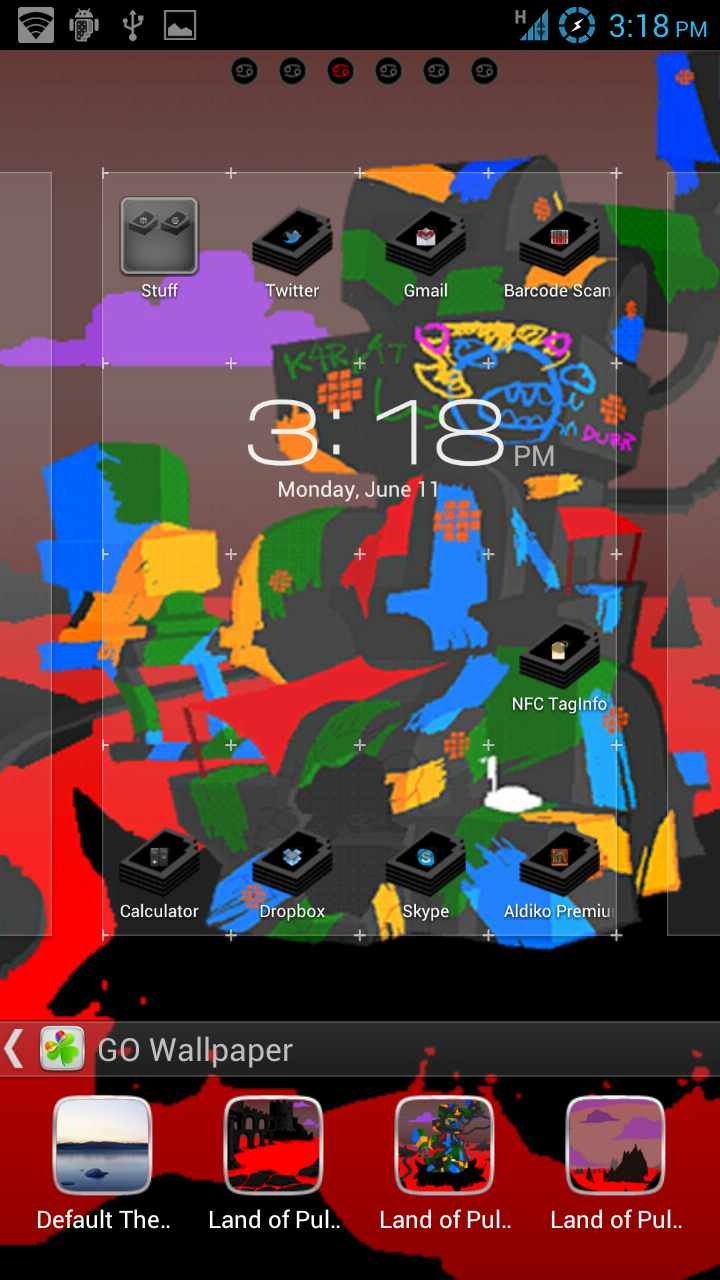 Creative Shenanigans Land of Pulse and Haze GO Launcher Ex Theme