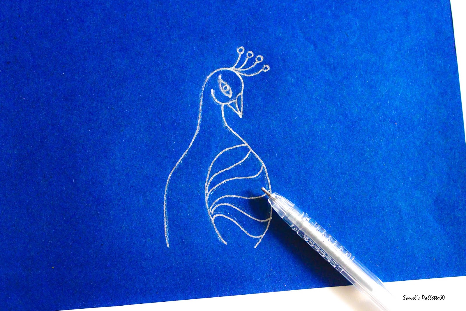 Sonal's Pallette Peacock Decor from pencil shavings