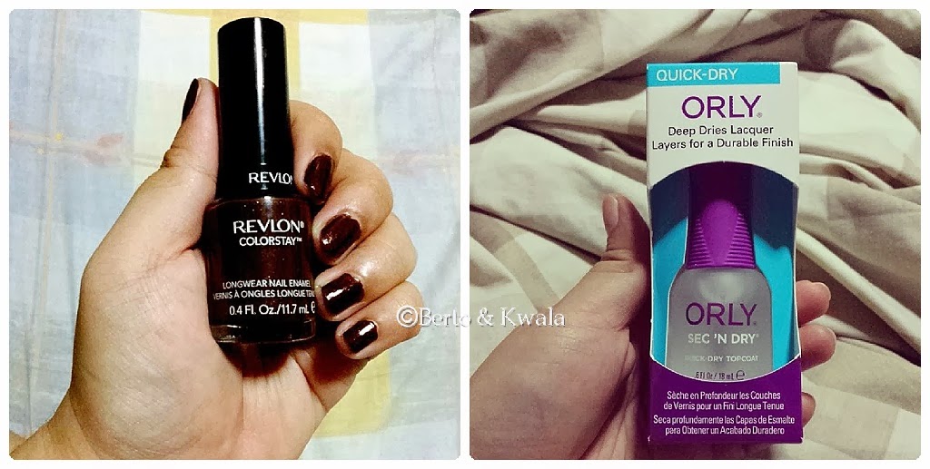 Kwala Love Revlon ColorStay Nail Polish, Orly Quick Dry Top Coat and