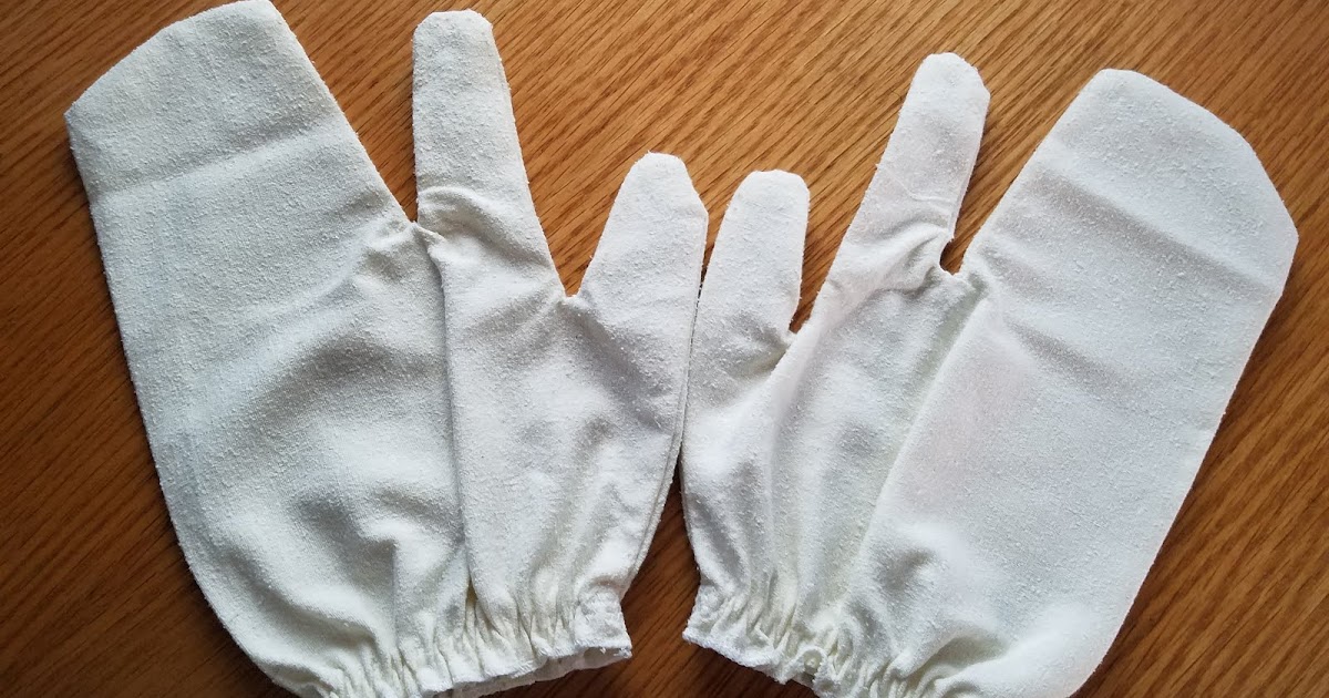 Jackie's Product Reviews Garshana Gloves 100 Raw Silk Dry Brush for