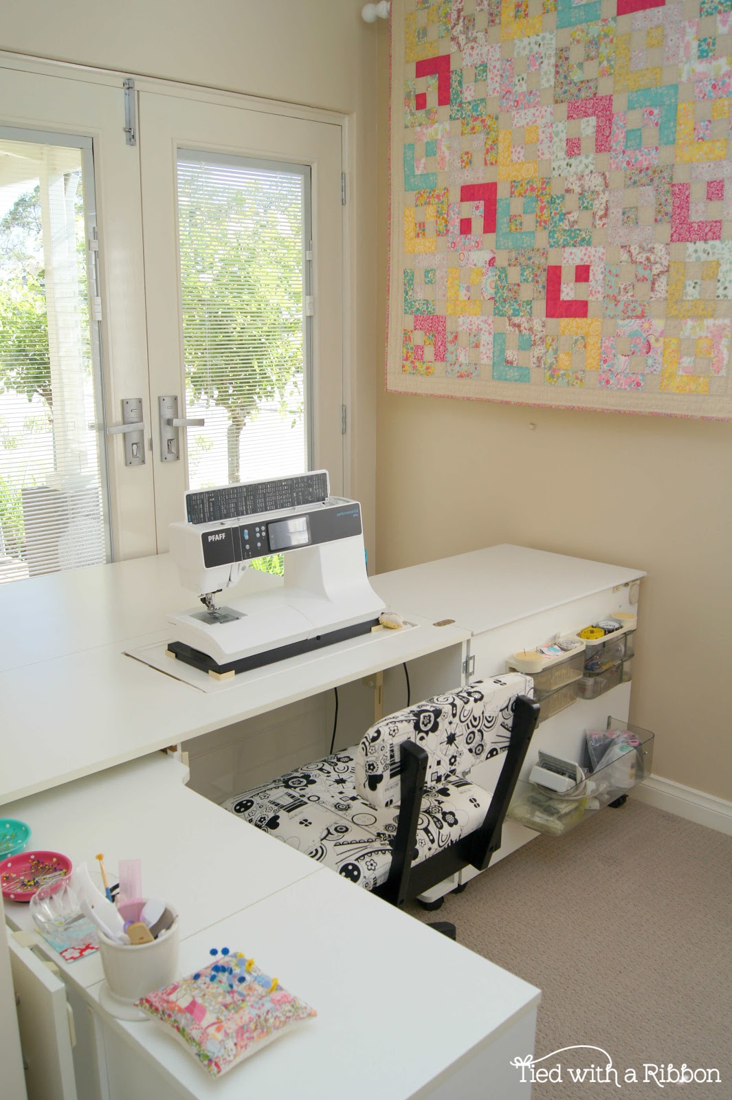 Tied with a Ribbon Sewing Room Makeover!