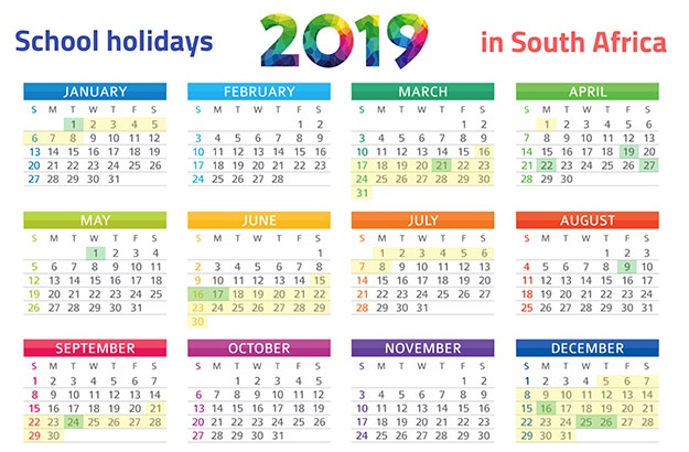 Calendar 2019 For South Africa Holidays List 2019 All Calendar 2019