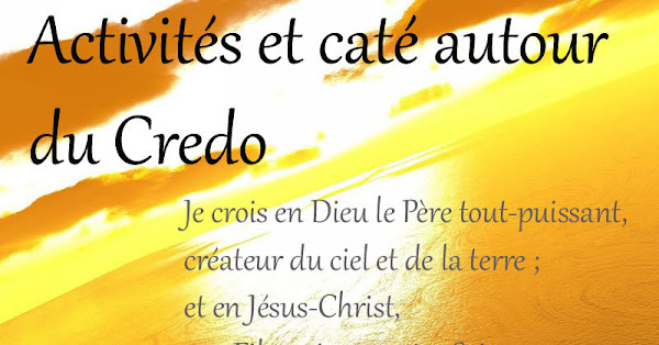 Activités de caté autour du Credo, la profession de foi