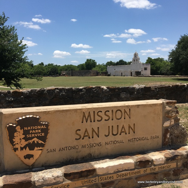 sign for Mission San Juan in San Antonio Missions National Historical Park in San Antonio, Texas sign for Mission San Juan in San Antonio Missions National Historical Park in San Antonio, Texas
