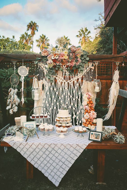 Mesa de dulces boho Mesa de dulces para boda bohemia