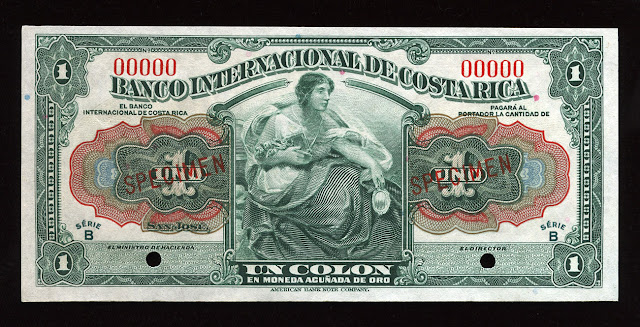 Costa Rican Colon banknotes notes
