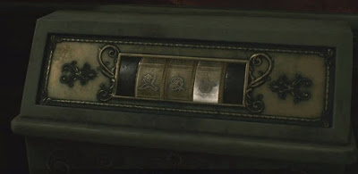 Resident Evil 2, Unicorn Statue Medallion, Combination Code, Bird, Woman, Harp