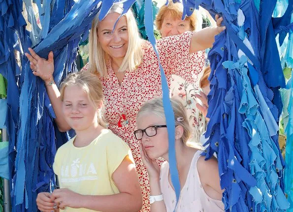 Crown Princess Mette-Marit wore a new cotton kitchen dress from ByTiMo. Crown Princess Mette-Marit is wearing a By Ti Mo dress