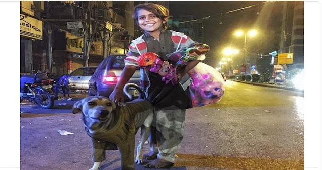 Emocionante: garoto de rua dá seu casaco para que cão não sinta frio