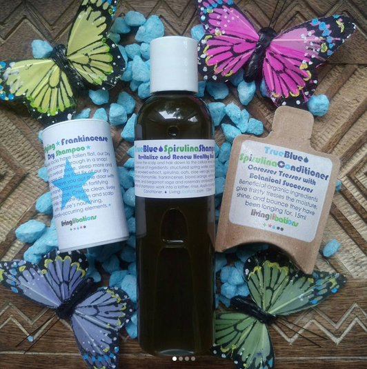 Green Life in Dublin Living Libations Haircare Review True Blue