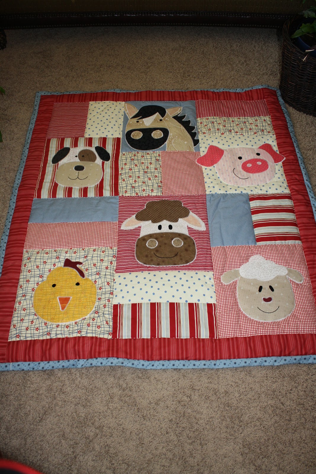 DIY crafty girl Pieced Animal Baby Blanket