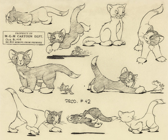 Tom and Jerry, first short, sketch 1939