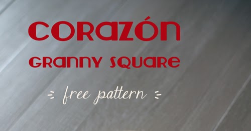 Lanukas: Un corazón en granny square sólido Lanukas: Un corazón en granny square sólido