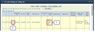 Gửi thông tin đăng ký VNACCS Gửi thông tin đăng ký VNACCS
