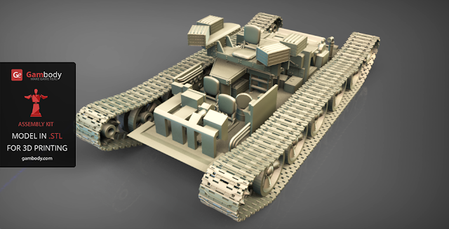 T-62 tank for 3D printer