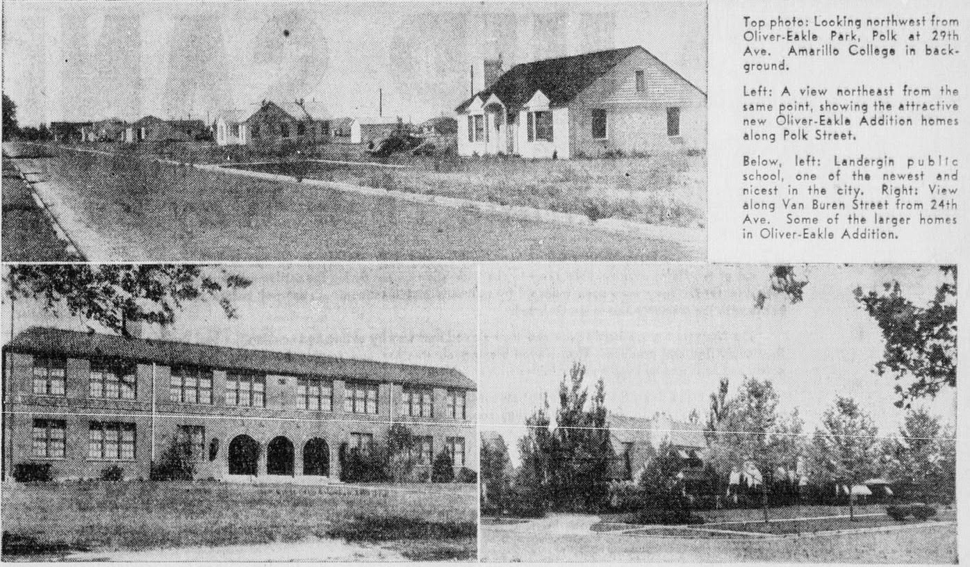 History of Amarillo, Texas OliverEakle Addition ad from the 14 Aug 1938 Amarillo Sunday News
