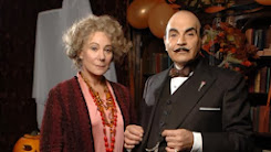 Zoe Wanamaker as Ariadne Oliver with David Suchet as Hercule Poirot in Agatha Christie's Poirot