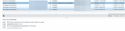 The host is reporting errors in its attempts to provide vSphere HA support