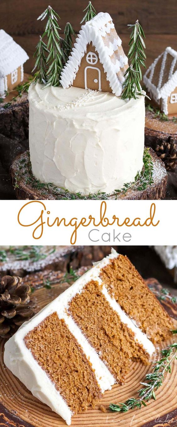 GINGERBREAD CAKE WITH CREAM CHEESE FROSTING