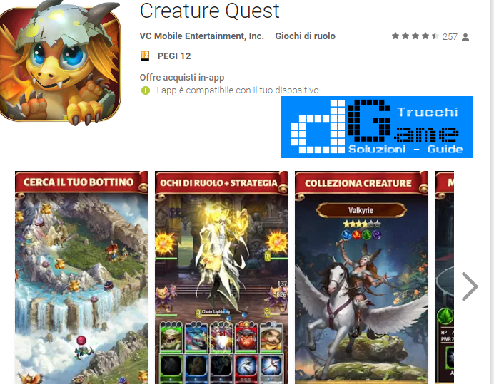 Trucchi Creature Quest Mod Apk Android v4.1