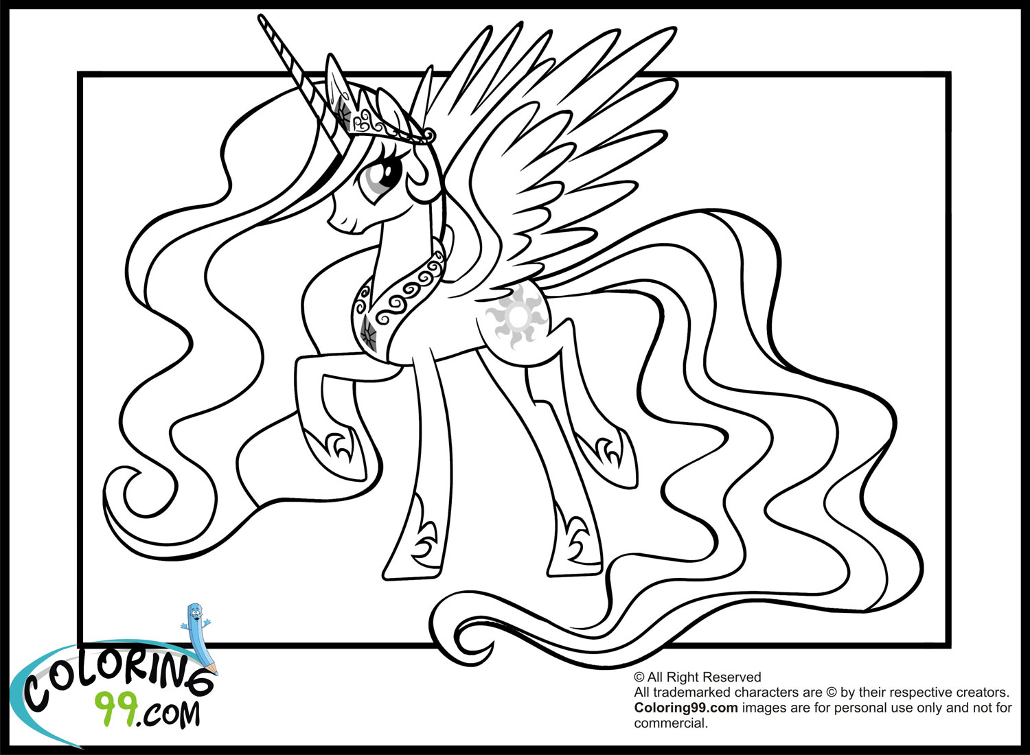 coloring pages princess celestia baby - photo #1
