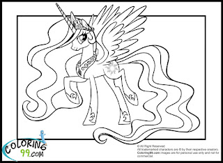 mlp princess celestia coloring pages for kids