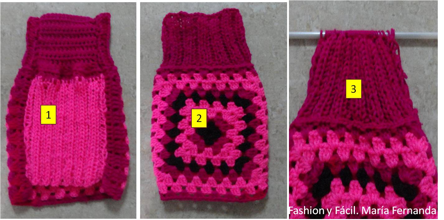 Chaleco Tejido Abrigo Para Perros Dos Agujas Dos Agujas Abrigos