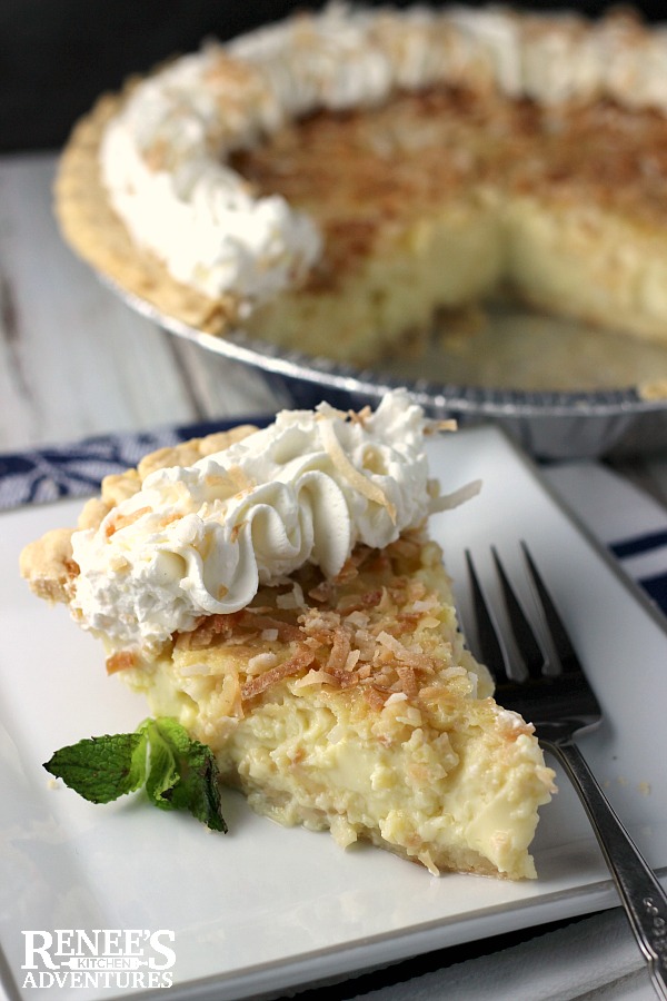 Coconut Custard Pie Renee's Kitchen Adventures