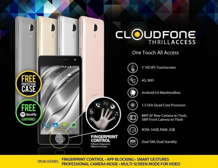 Cloudfone Thrill Access: Price, Specs & Availability